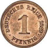 Obverse 1 Pfennig 1889 G