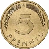 Obverse 5 Pfennig 1978 G
