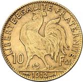 Reverse 10 Francs 1912
