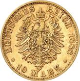 Reverse 10 Mark 1888 E Saxony