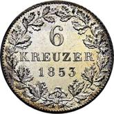 Reverse 6 Kreuzer 1853