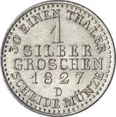 Reverse Silber Groschen 1827 D