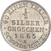 Reverse 1/2 Silber Groschen 1865 A