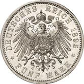 Reverse 5 Mark 1895 A Saxe-Coburg-Gotha
