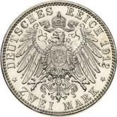 Reverse 2 Mark 1912 D Bayern