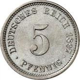Obverse 5 Pfennig 1897 D