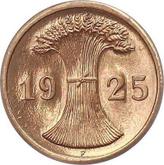 Reverse 2 Reichspfennig 1925 F