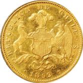 Reverse 10 Pesos 1892 So