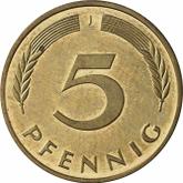 Obverse 5 Pfennig 1996 J