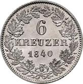 Reverse 6 Kreuzer 1840