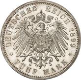 Reverse 5 Mark 1899 A Prussia