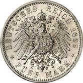 Reverse 5 Mark 1895 A Prussia