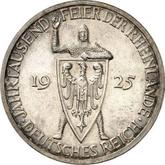 Obverse 3 Reichsmark 1925 J Rhineland