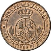 Reverse 2 1/2 Céntimos de Escudo 1868 OM