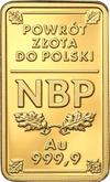 Reverse 100 Zlotych 2019 The Return of Gold to Poland