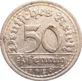 Obverse 50 Pfennig 1920 G