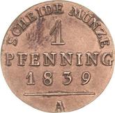Reverse 1 Pfennig 1839 A