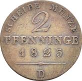 Reverse 2 Pfennig 1825 D