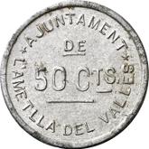 Reverse 50 Céntimos no date (1936-1939) L'Ametlla del Vallès