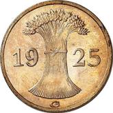 Reverse 1 Reichspfennig 1925 G