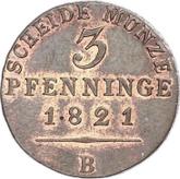 Reverse 3 Pfennig 1821 B