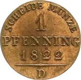 Reverse 1 Pfennig 1822 D