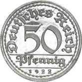 Obverse 50 Pfennig 1922 E
