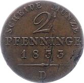 Reverse 2 Pfennig 1833 D
