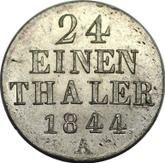 Reverse 1/24 Thaler 1844 A