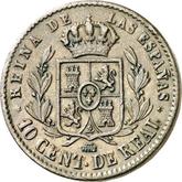 Reverse 10 Céntimos de real 1861