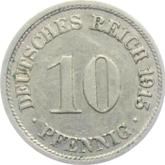 Obverse 10 Pfennig 1915 F