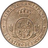 Reverse 1 Céntimo de escudo 1866