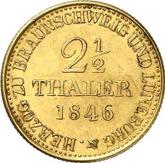 Reverse 2 1/2 Thaler 1846 B