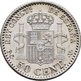 Reverse 50 Céntimos 1910 PCV