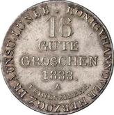 Reverse 16 Gute Groschen 1833 A
