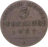 Reverse 3 Pfennig 1837 D