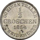 Reverse 1/2 Groschen 1864 B