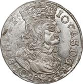 Obverse 6 Groszy (Szostak) 1662 NG Bust without circle frame