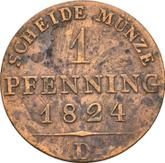 Reverse 1 Pfennig 1824 D