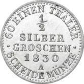 Reverse 1/2 Silber Groschen 1830 A