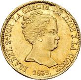 Obverse 80 Reales 1839 B PS