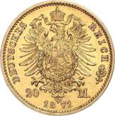 Reverse 20 Mark 1871 A Prussia