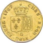Reverse Double Louis d'Or 1787 D
