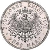 Reverse 5 Mark 1901 A Saxe-Altenburg