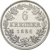 Reverse 6 Kreuzer 1866