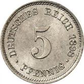 Obverse 5 Pfennig 1898 J