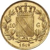 Reverse 10 Gulden 1819 PH