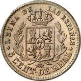Reverse 5 Céntimos de real 1861
