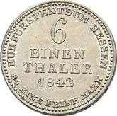 Reverse 1/6 Thaler 1842