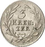 Reverse 3 Kreuzer 1817